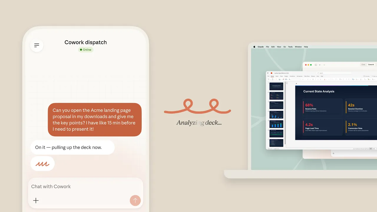 Dispatch: Mande mensagens para o Claude pelo celular